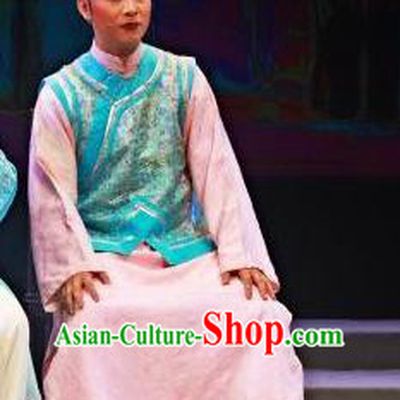Chinese Huangmei Opera Young Male Costumes and Headwear An Hui Opera Niche Apparels Scholar Clothing