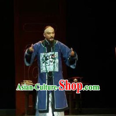 Chinese Huangmei Opera Qing Dynasty Official Costumes and Headwear An Hui Opera Tie Mian Jin Guangti Apparels Minister Clothing