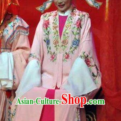 The Bridal Chamber Chinese Classical Shaoxing Opera Bridegroom Garment Yue Opera Xiao Sheng Apparels Young Male Costumes Pink Robe and Hat