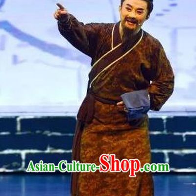 Chinese Huangmei Opera Garment Taibai Drunk Costumes and Headwear An Hui Opera Boatman Apparels Clothing