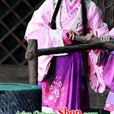 Chinese Huangmei Opera Young Female Garment Costumes and Headpieces Xiao Qiao Chu Jia Traditional Anhui Opera Hua Tan Dress Apparels