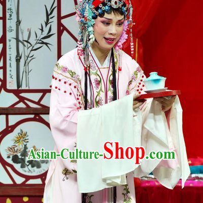 Chinese Shaoxing Opera Diva Pink Dress The Jade Hairpin Yue Opera Hua Tan Costumes Apparels Rich Mistress Garment and Hair Jewelry
