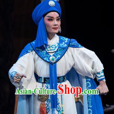 Chinese Shaoxing Opera Young Male Garment Classical Yue Opera Desert Prince Niche Apparels Costumes and Hat