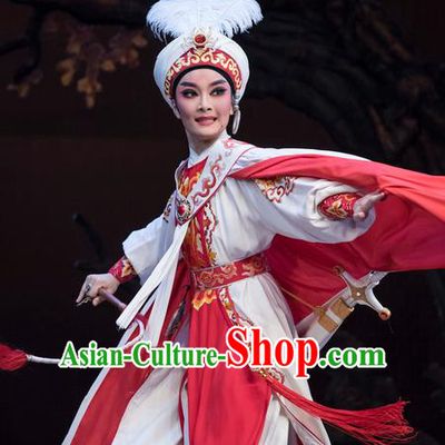 Chinese Shaoxing Opera Young Man Garment Classical Yue Opera Desert Prince Niche Luo Lan Apparels Costumes and Headpiece