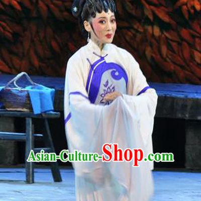 Chinese Huangmei Opera Actress Liu Mingyue Garment Costumes and Headpieces Chun Jiang Yue Traditional Anhui Opera Dress Young Female Apparels