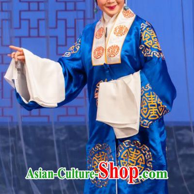 Chinese Ping Opera Rich Dame Costumes Apparels and Headpieces Traditional Pingju Opera Geng Niang Dress Elderly Female Garment