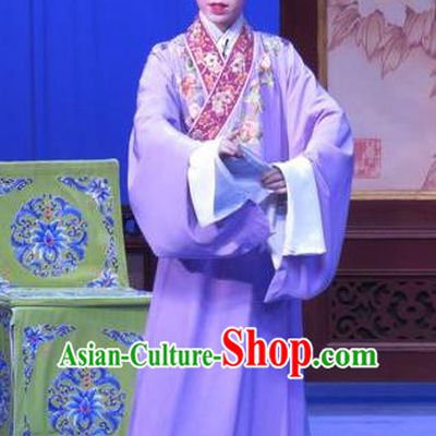 Zhu Hen Ji Chinese Ping Opera Young Male Costumes and Headwear Pingju Opera Xiaosheng Apparels Scholar Clothing
