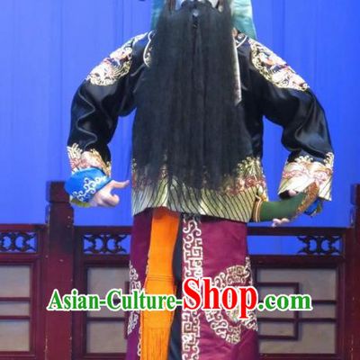 Zhu Hen Ji Chinese Ping Opera Jing Role Costumes and Headwear Pingju Opera General Apparels Clothing