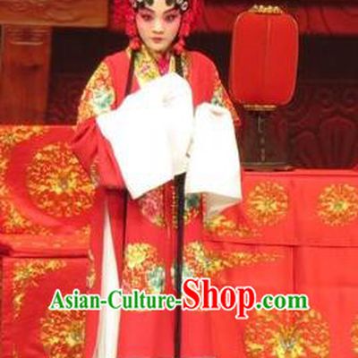Chinese Ping Opera Actress Wang Sanqiao Costumes and Headdress Zhen Zhu Shan Traditional Pingju Opera Dress Hua Tan Garment Apparels