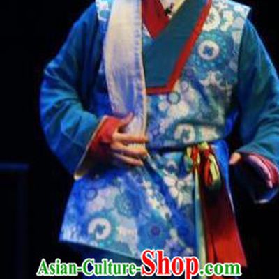 Liang Xiao Chinese Ping Opera Waiter Costumes and Headwear Pingju Opera Figurant Young Male Apparels Clothing