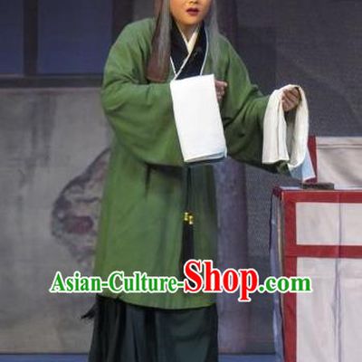 Chinese Ping Opera Old Dan Role Yu Gong Case Garment Costumes and Headdress Traditional Pingju Opera Pantaloon Dress Apparels