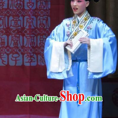 Jie Nv Qiao Pei Chinese Ping Opera Scholar Zhang Baotong Costumes and Headwear Pingju Opera Young Male Apparels Clothing