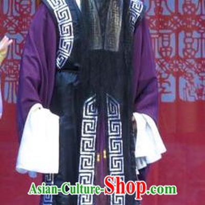 Jie Nv Qiao Pei Chinese Ping Opera Landlord Zhang Costumes and Headwear Pingju Opera Old Male Apparels Clothing