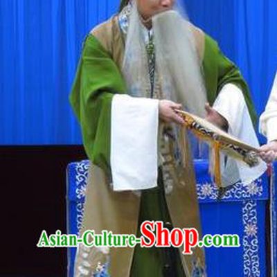 Liu Ling Drunk Chinese Ping Opera Laosheng Costumes and Headwear Pingju Opera Apparels Elderly Male Du Kang Clothing