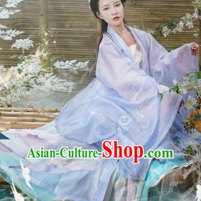Chinese Traditional Ancient Song Dynasty Apparels Historical Costumes Goddess Patrician Lady Hanfu Dress
