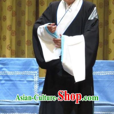 Jin Yunu Chinese Ping Opera Poor Scholar Mo Ji Costumes and Headwear Pingju Opera Young Male Apparels Pauper Clothing