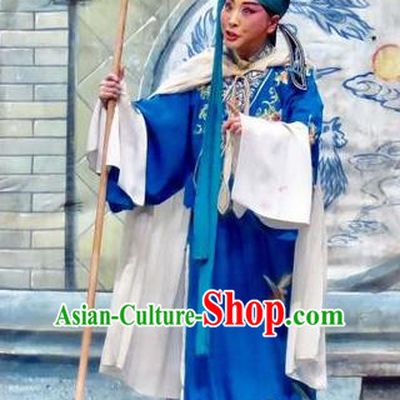 Yu He Qiao Chinese Ping Opera Niche Costumes and Headwear Pingju Opera Young Male Apparels Clothing Scholar Xuan Dengao Embroidered Robe