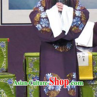 Flower a Matchmaker Chinese Ping Opera Landlord Costumes and Headwear Pingju Opera Laosheng Apparels Elderly Male Clothing