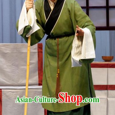 Chinese Ping Opera Fei Jie Apparels Pantaloon Costumes and Headpieces Traditional Pingju Opera Dress Elderly Dame Garment