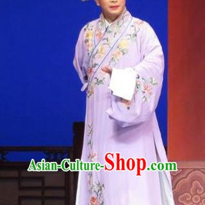 Yuan Yang Pu Chinese Ping Opera Xiaosheng Young Male Costumes and Headwear Pingju Opera Apparels Scholar Pei Zheng Clothing