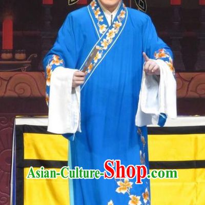 Yuan Yang Pu Chinese Ping Opera Young Male Costumes and Headwear Pingju Opera Xiaosheng Apparels Scholar Liu Pu Clothing