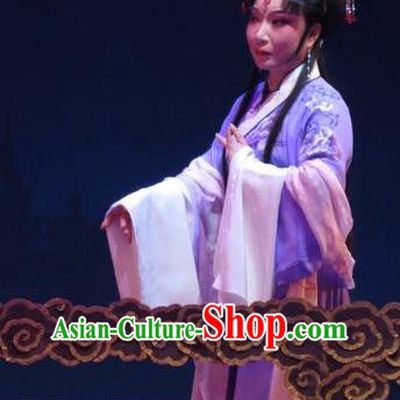 Chinese Ping Opera Goddess Apparels Costumes and Headpieces Legend of Love Traditional Pingju Opera Diva Zhi Nv Dress Garment