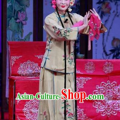 Chinese Ping Opera Actress Apparels Costumes and Headpieces Remember Back to the Cup Traditional Pingju Opera Diva Dress Garment