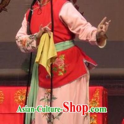 Chinese Ping Opera Young Lady Apparels Costumes and Headpieces Remember Back to the Cup Traditional Pingju Opera Xiaodan Dress Garment