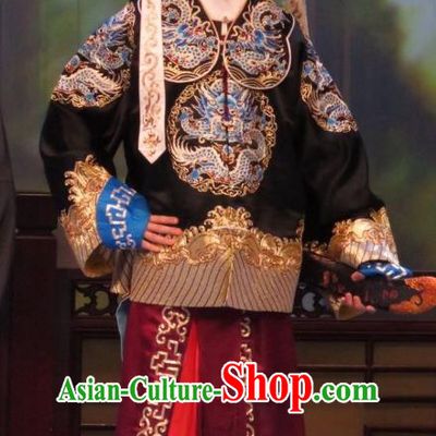 Li Xianglian Selling Paintings Chinese Ping Opera Martial Man Costumes and Headwear Pingju Opera Bodyguard Apparels Clothing