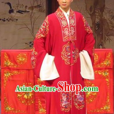 Li Xianglian Selling Paintings Chinese Ping Opera Scholar Gao Wenju Costumes and Headwear Pingju Opera Apparels Young Male Clothing