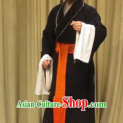 Peach Blossom Temple Chinese Ping Opera Laosheng Costumes and Headwear Pingju Opera Old Servant Apparels Clothing