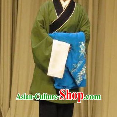 Chinese Ping Opera Old Woman Apparels Costumes and Headdress Peach Blossom Temple Traditional Pingju Opera Laodan Dress Elderly Female Garment