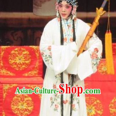 Chinese Ping Opera Diva Apparels Costumes and Headdress Linjiang Post Traditional Pingju Opera Hua Tan Dress Actress Zhang Lanzhen Garment