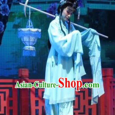 Chinese Ping Opera Diva Lin Daiyu Countess Costumes and Headpieces Baoyu and Daiyu Traditional Pingju Opera Hua Tan Dress Garment Apparels