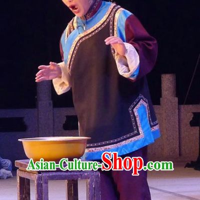 Chinese Ping Opera Old Female Costumes Apparels and Headpieces Chong Yuan Ji Traditional Pingju Opera Elderly Woman Dress Garment