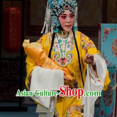 Chinese Ping Opera Hua Tan Costumes Apparels and Headpieces Ma Zhaoyi Traditional Pingju Opera Actress Dress Noble Consort Garment