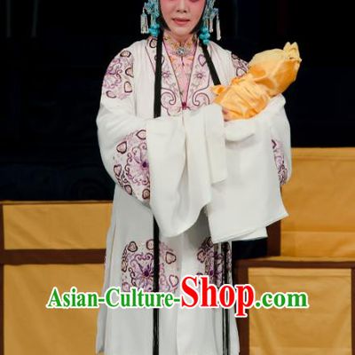 Chinese Ping Opera Distress Maiden Costumes Apparels and Headpieces Ma Zhaoyi Traditional Pingju Opera Noble Consort Dress Garment