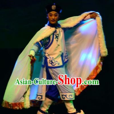 Xiaozhuang Changge Chinese Ping Opera Xiaosheng Young Male Costumes and Headwear Pingju Opera Royal Prince Dorgon Apparels Clothing