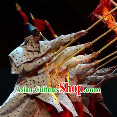 Xiaozhuang Changge Chinese Ping Opera Qing Dynasty Soldier Armor Costumes and Headwear Pingju Opera Wusheng Apparels Clothing