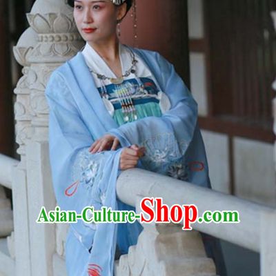 Top Chinese Classical Ancient Tang Dynasty Imperial Princess Garments Clothing and Head Wear Complete Set for Women