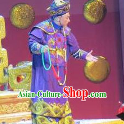 Xiaozhuang Changge Chinese Ping Opera Qing Dynasty Minister Costumes and Headwear Pingju Opera Official Apparels Clothing