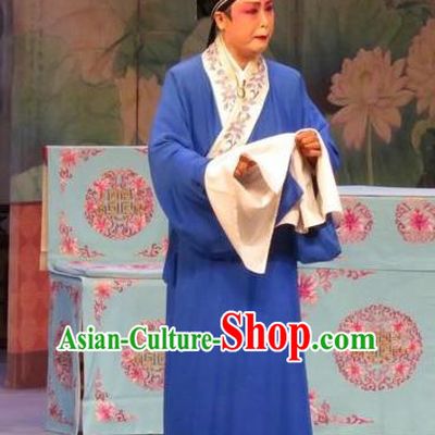 Embroidered Shoes Chinese Ping Opera Scholar Wang Dingbao Costumes and Headwear Pingju Opera Xiaosheng Apparels Clothing