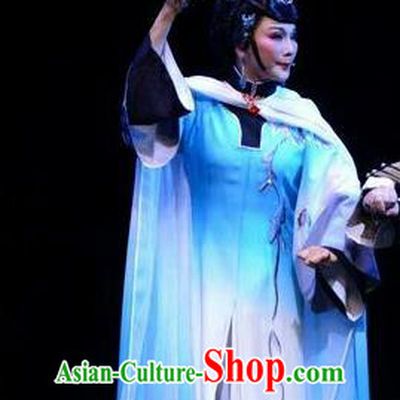 Chinese Ping Opera Widow Costumes Apparels and Headdress Ji Yin Chuan Qi Traditional Pingju Opera Hostess Leng Yuefang Dress Garment