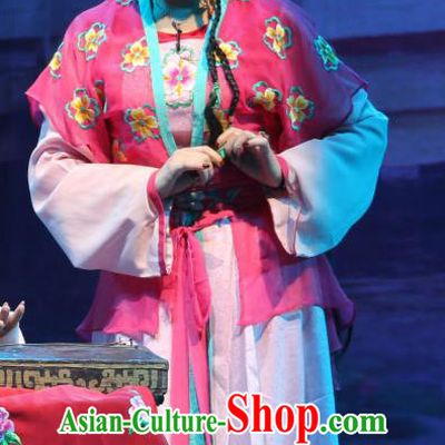 Chinese Shaoxing Opera Young Gilr Dress Garment A Tragic Marriage Yue Opera Costumes Maidservant Apparels and Headwear