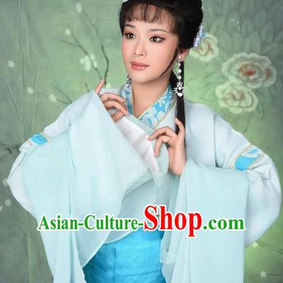 Chinese Shaoxing Opera Hua Tan Zhang Liuyue The Wrong Red Silk Costumes Yue Opera Beauty Garment Young Lady Blue Apparels and Headpieces