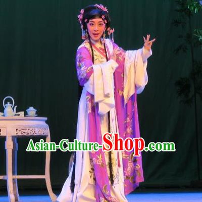 Chinese Shaoxing Opera Actress Dress Garment Dong Xiaowan And Mao Bijiang Yue Opera Hua Tan Costumes Geisha Apparels and Hair Accessories