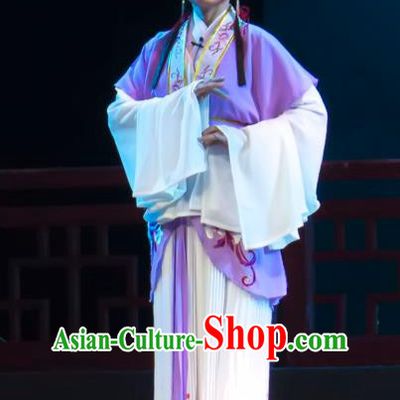 Chinese Shaoxing Opera Xiaodan Garment Yue Opera Lu You And Tang Wan Costumes Young Lady Apparels Dress and Hair Accessories