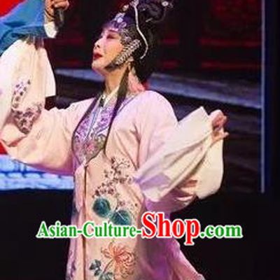 Chinese Shaoxing Opera Young Female Apparels and Headpieces Yue Opera Tell On Sargam Pink Dress Distress Maiden Garment Costumes