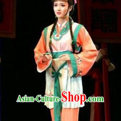 Chinese Shaoxing Opera Xiaodan Dress Garment Yue Opera Feng Xue Yu Qiao Ji Costumes Young Girl Apparels and Hair Accessories