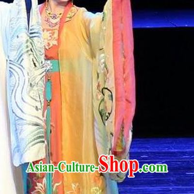 Chinese Shaoxing Opera Princess Taiping Costumes and Headpieces Yue Opera Farewell Song of Da Tang Apparels Hua Tan Dress Garment
